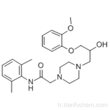1-Piperazineacetamid, N- (2,6-dimetilfenil) -4- [2-hidroksi-3- (2-metoksifenoksi) propil] - CAS 95635-55-5